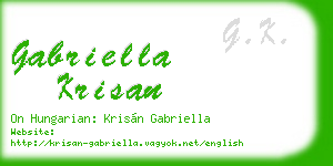 gabriella krisan business card